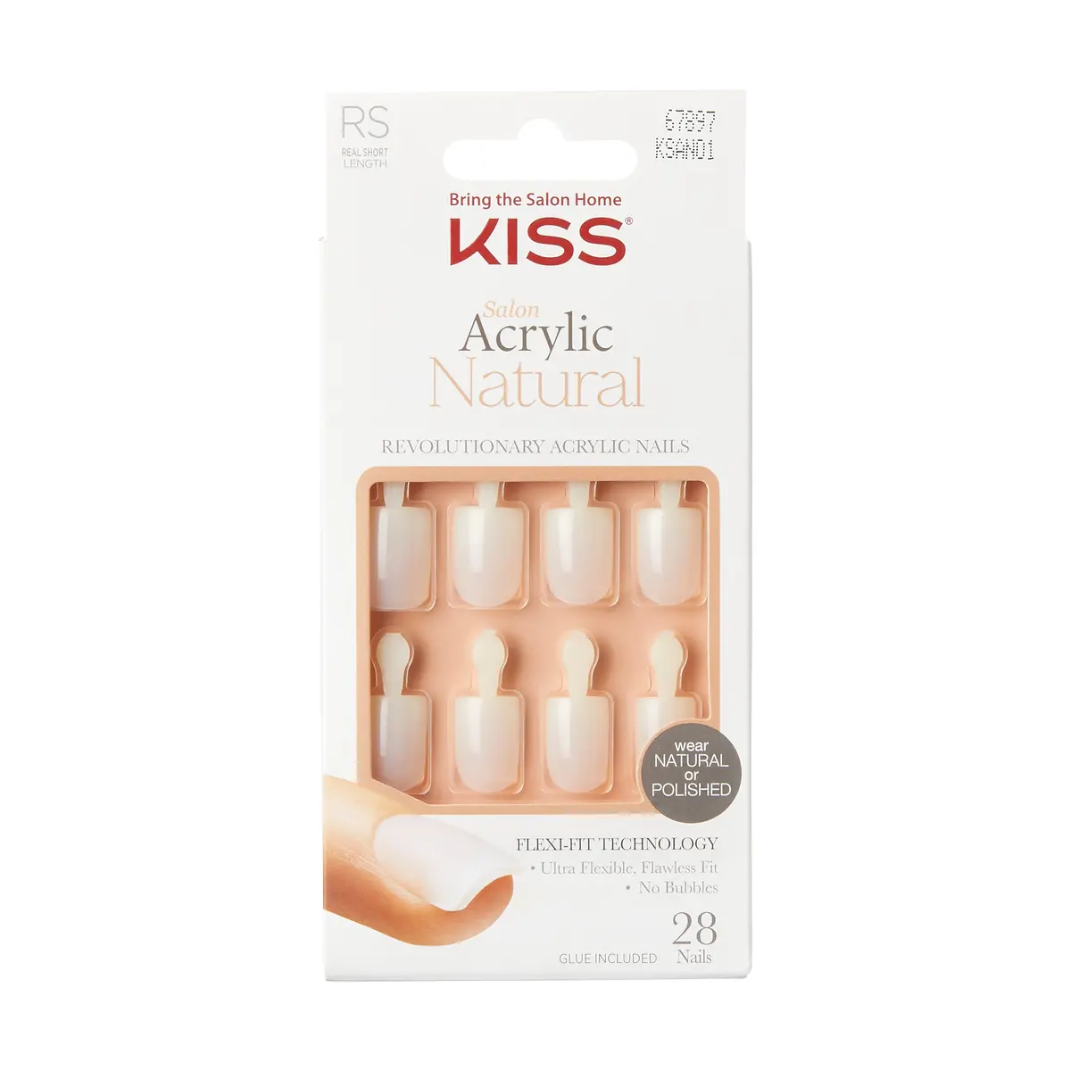 Uñas Salon Acrylic Natural Nails Brief Encounter - Kiss 1