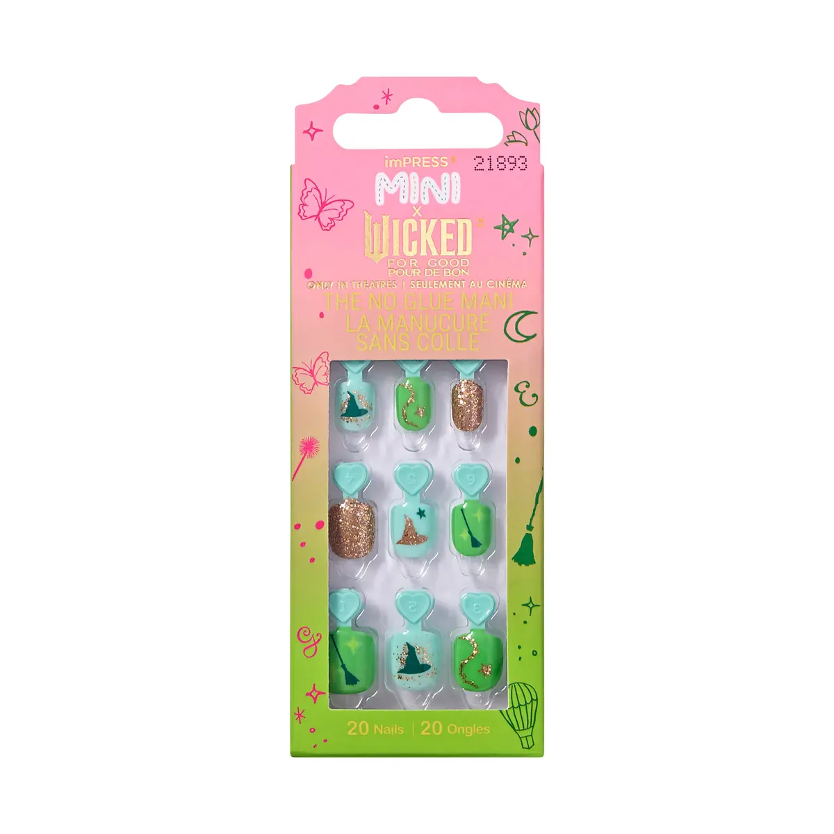 Uñas Postizas Para Niñas Wicked X Impress Nails Perfect Duet - Kiss 1
