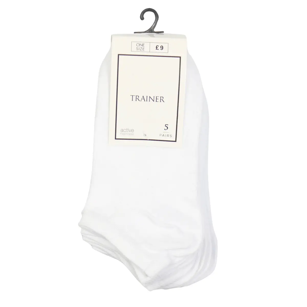 Ladies 5 Pairs Pack Cotton Rich Active Trainer Socks Sports One Size 1