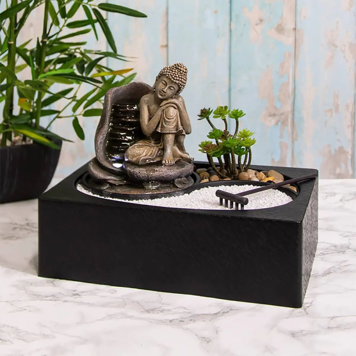Buddha Indoor Water Fountain Led Light Tranquility 1