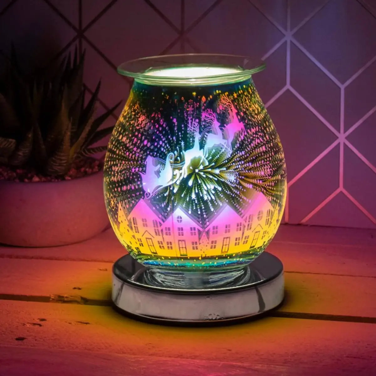 Christmas 3D Aroma Lamp Wax Melt Oil Warmer Light 15Cm 1