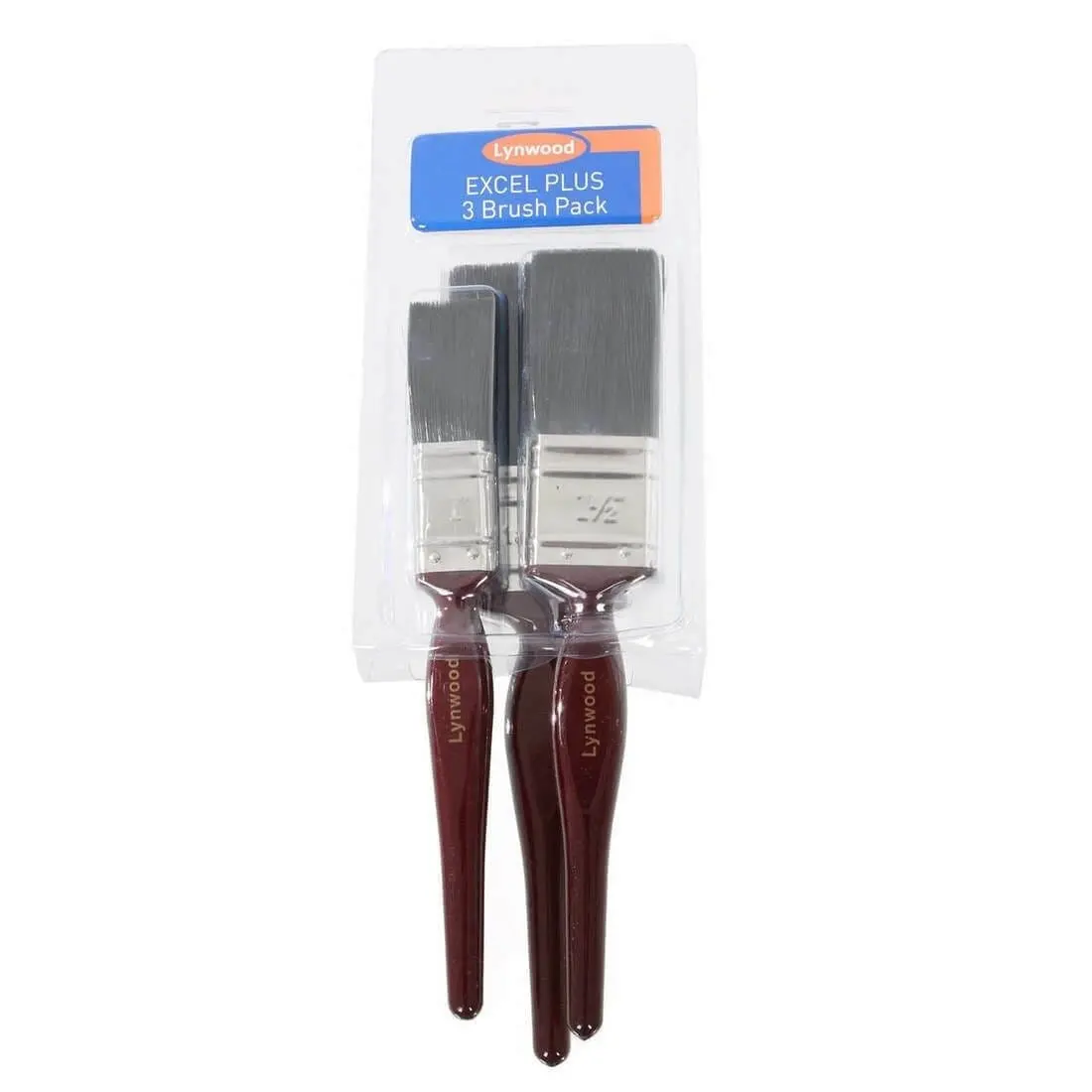 Lynwood 3 Pack Excel Plus Paint Brush Synthetic Bristles 1