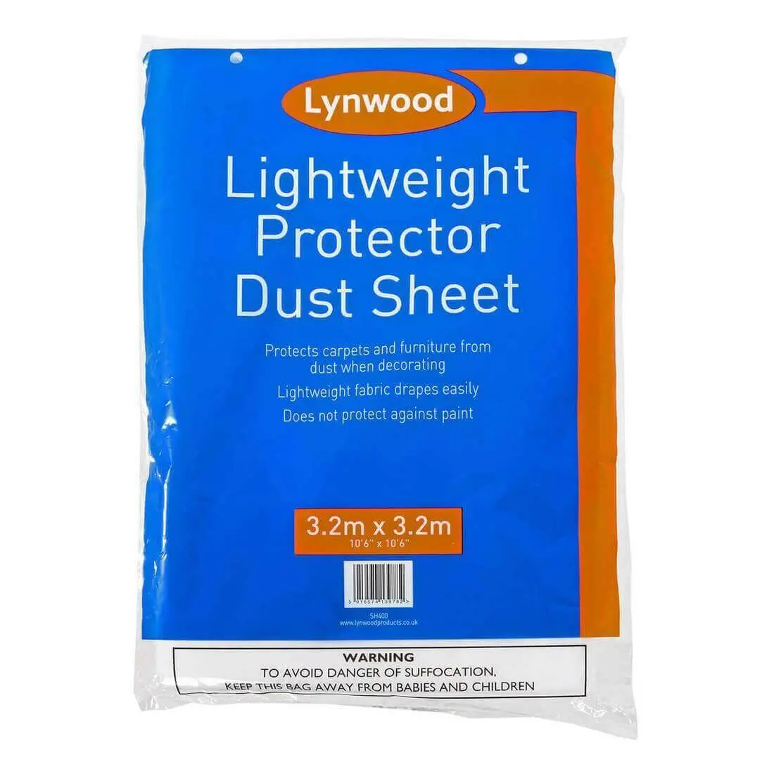 Lynwood Dust Sheet Lightweight Fabric Cover 3.2 X 3.2M 1