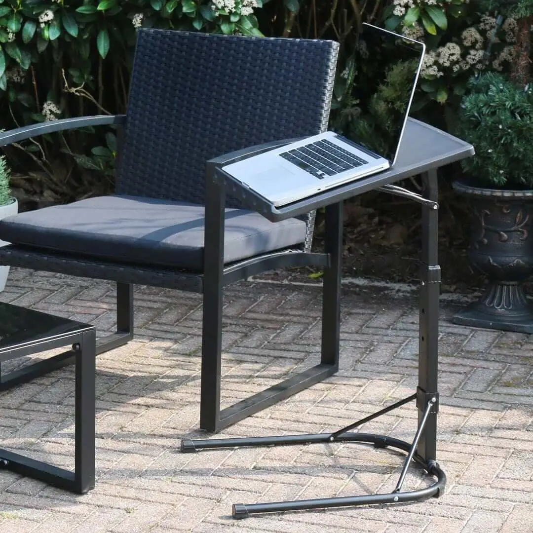 Black Laptop Stand Table Computer Desk Adjustable Height 1