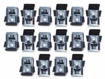 Conv Top Boot Clips Set, 64-5 A-Body  Conv't, 16 Clips, Repro 1