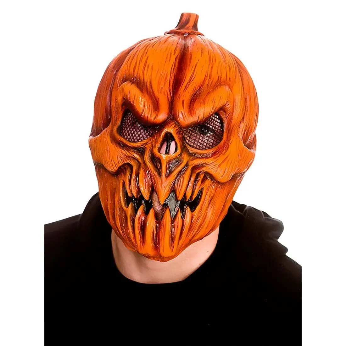 Killer Pumpkin Latex Mask Orange Food Face Adults Halloween 1