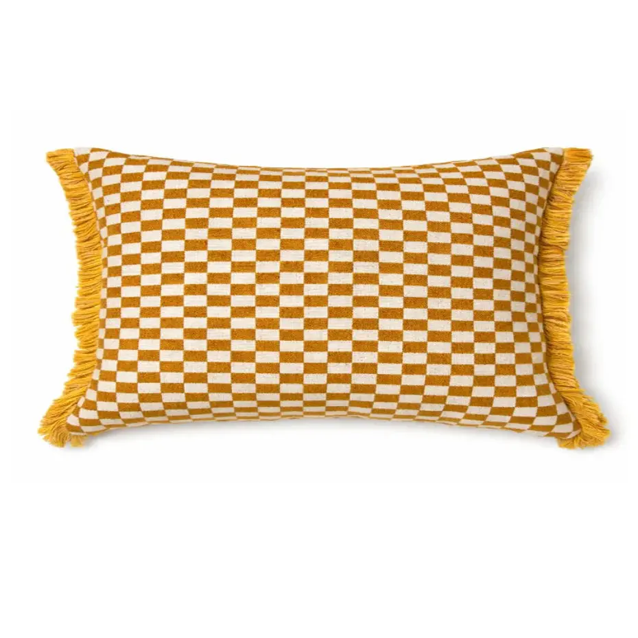 Vdk Kussen Damier Oker 30X50 Cm 1