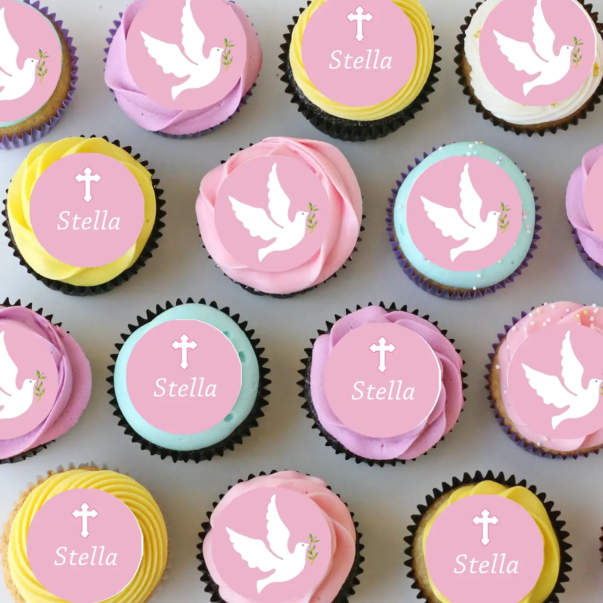 Confirmation Religious Pre-Cut Mini Edible Cupcake Or Cookie Toppers 1