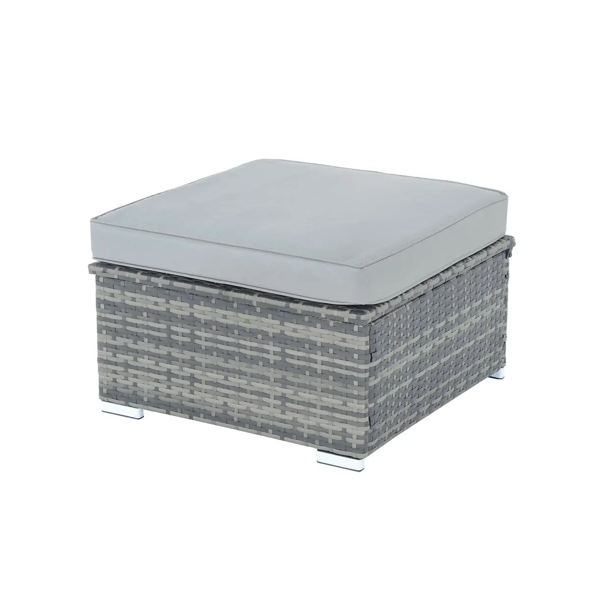 Azuma Monaco Grey Rattan Storage Ottoman Garden Furniture 1