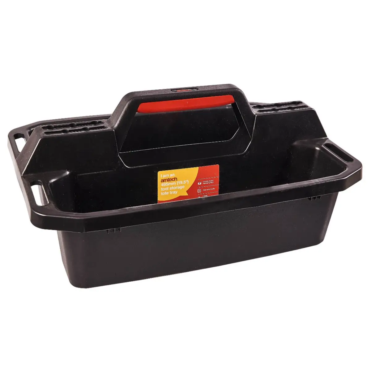 Amtech 19.5" Tool Storage Tote Tray Black 1