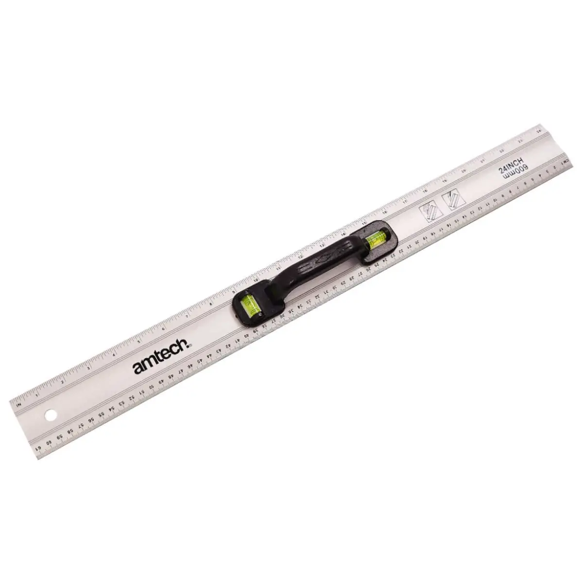 Amtech 24" Aluminium Ruler With Spirit Level 1