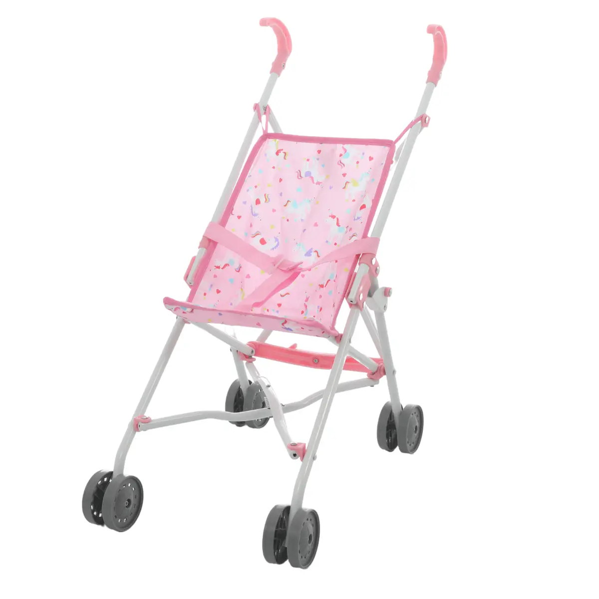 Lil Tots Kids Pink Toy Playtime Stroller Baby Doll Unicorn 2+ 1