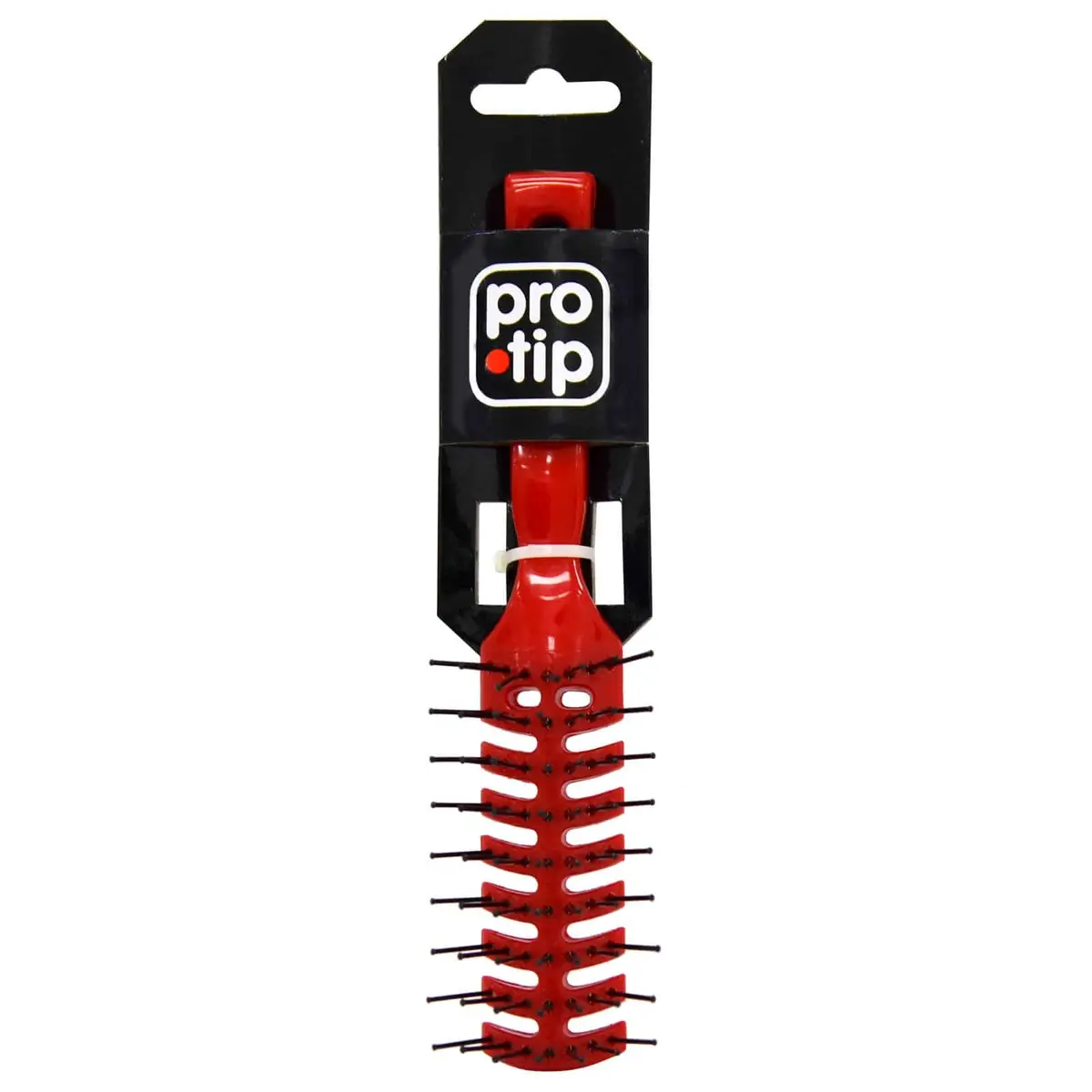 Pro Tip Vented Hair Brush Quick Blow Dry Red Handle 9 Rows 19Cm 1