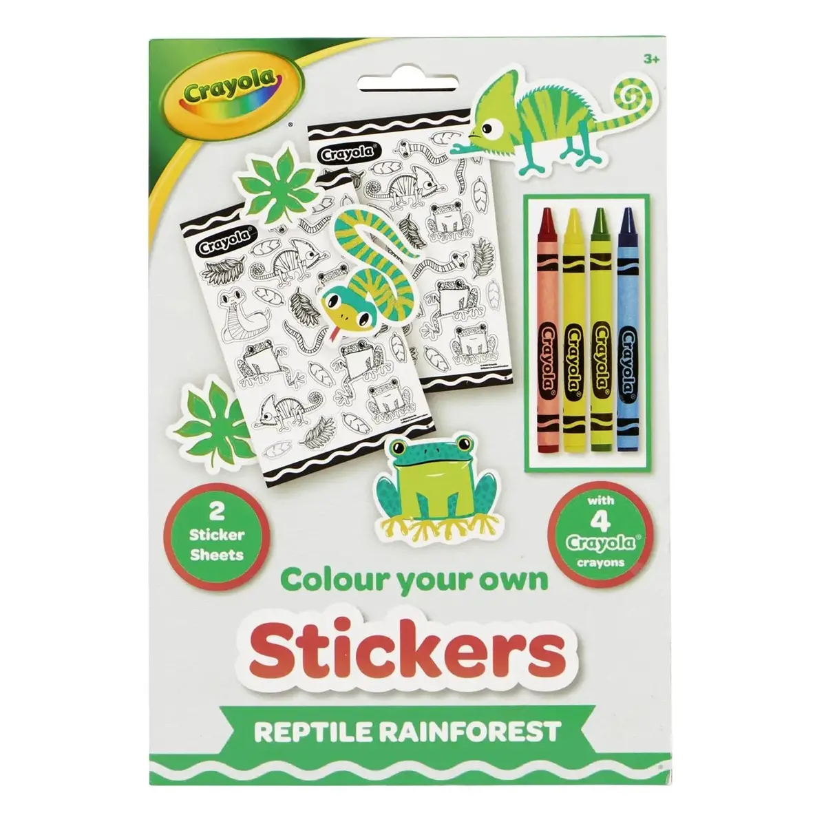 Crayola Colour Your Own Stickers Sheets Set With 4 Crayons 1
