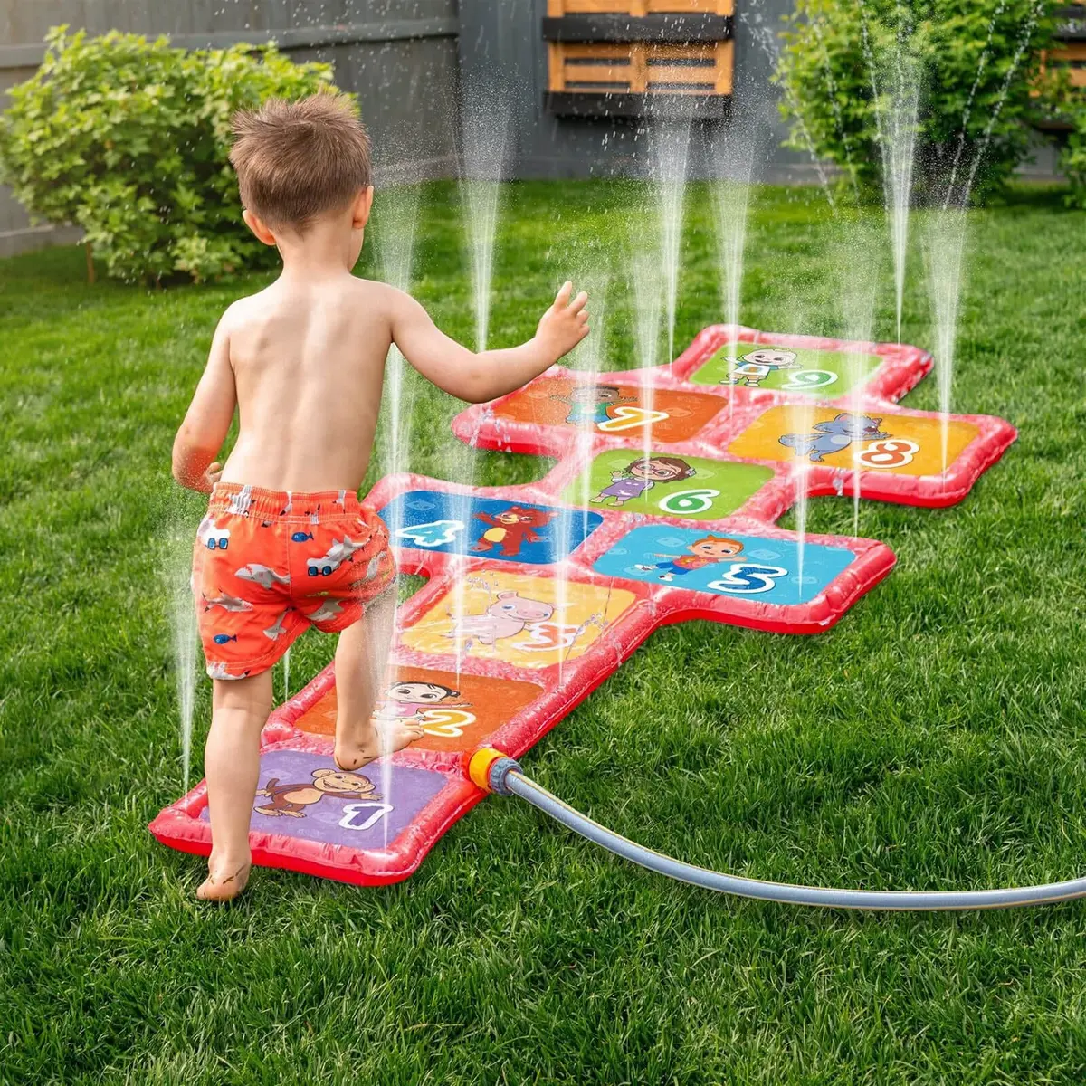 Cocomelon Hopscotch Sprinkler Garden Game Outdoor Fun 1.8M 2