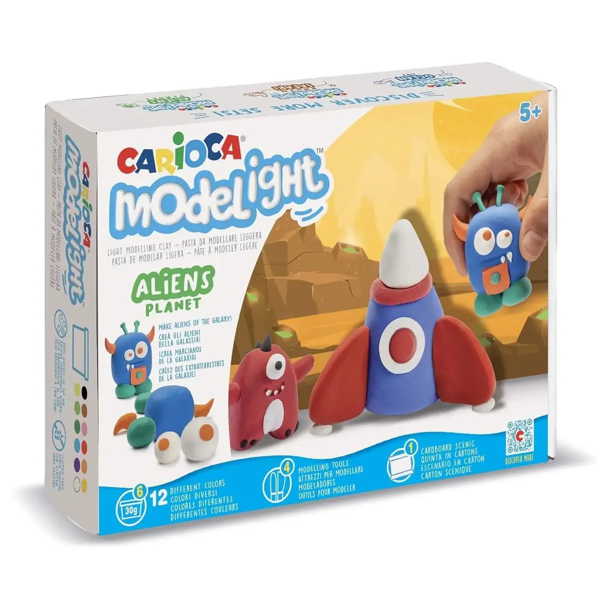 Modelight Play Set Creative Light Modelling Clay Aliens Safari Ocean 1