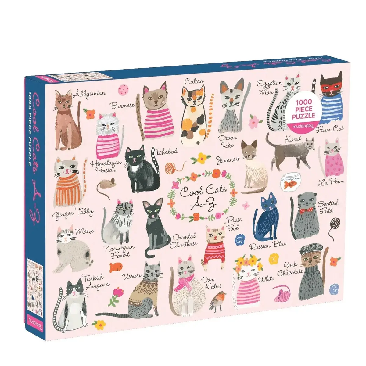 Cool Cats A-Z Jigsaw Puzzle Burmese Manx Norwegian 1000 Pieces 1