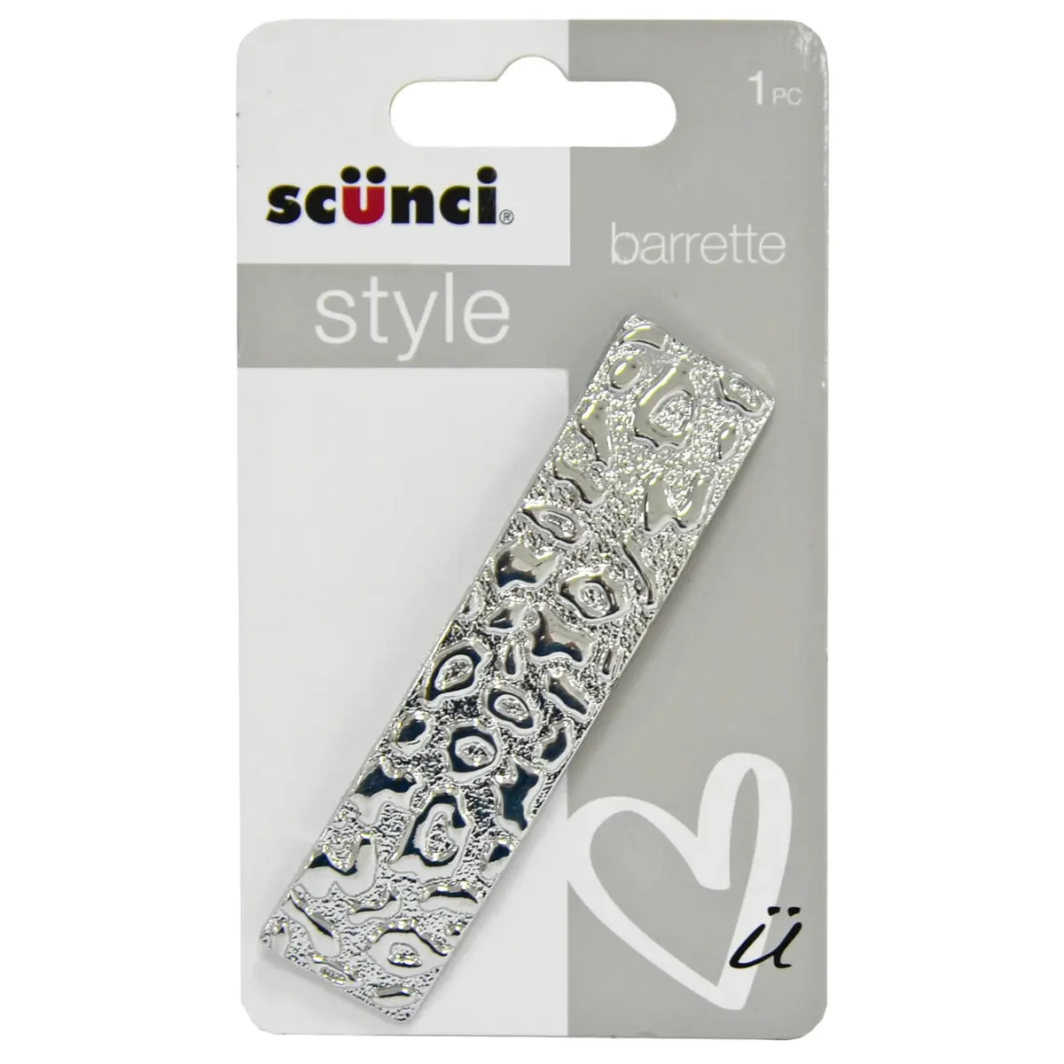 Scunci Style Barrette Hair Clip Metal Clasp Single 8Cm 1