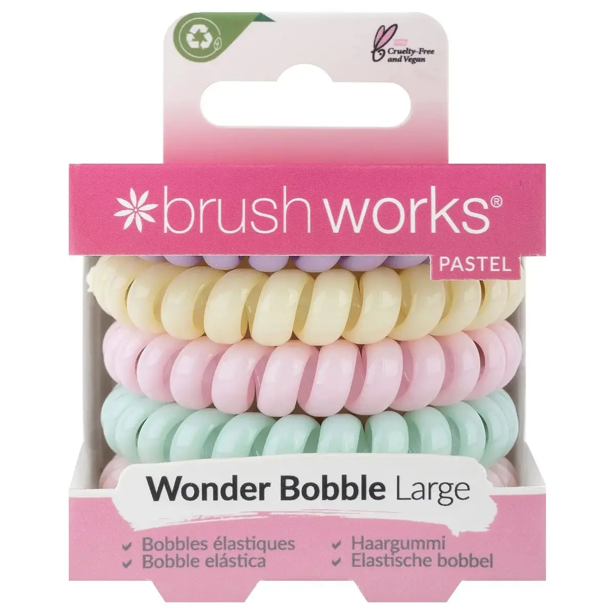 Pack Of 5 Large Wonder Bobbles Spiral Hair Tie Accessory 2