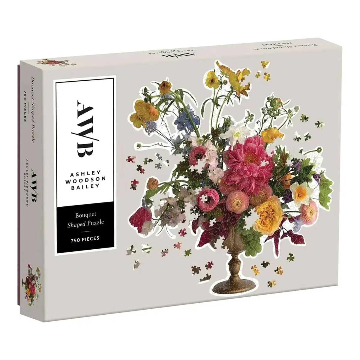 Floral Bouquet Shaped Jigsaw Puzzle Ashley Woodson Bailey 750 Pieces 1