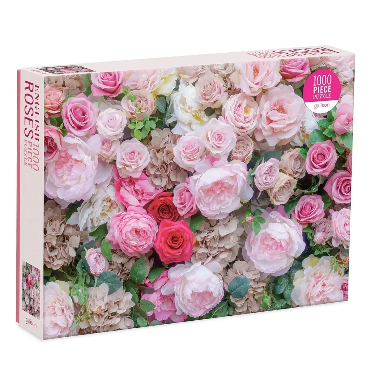 English Roses Jigsaw Puzzle Bright Pink Flowers Galison 1000 Pieces 1