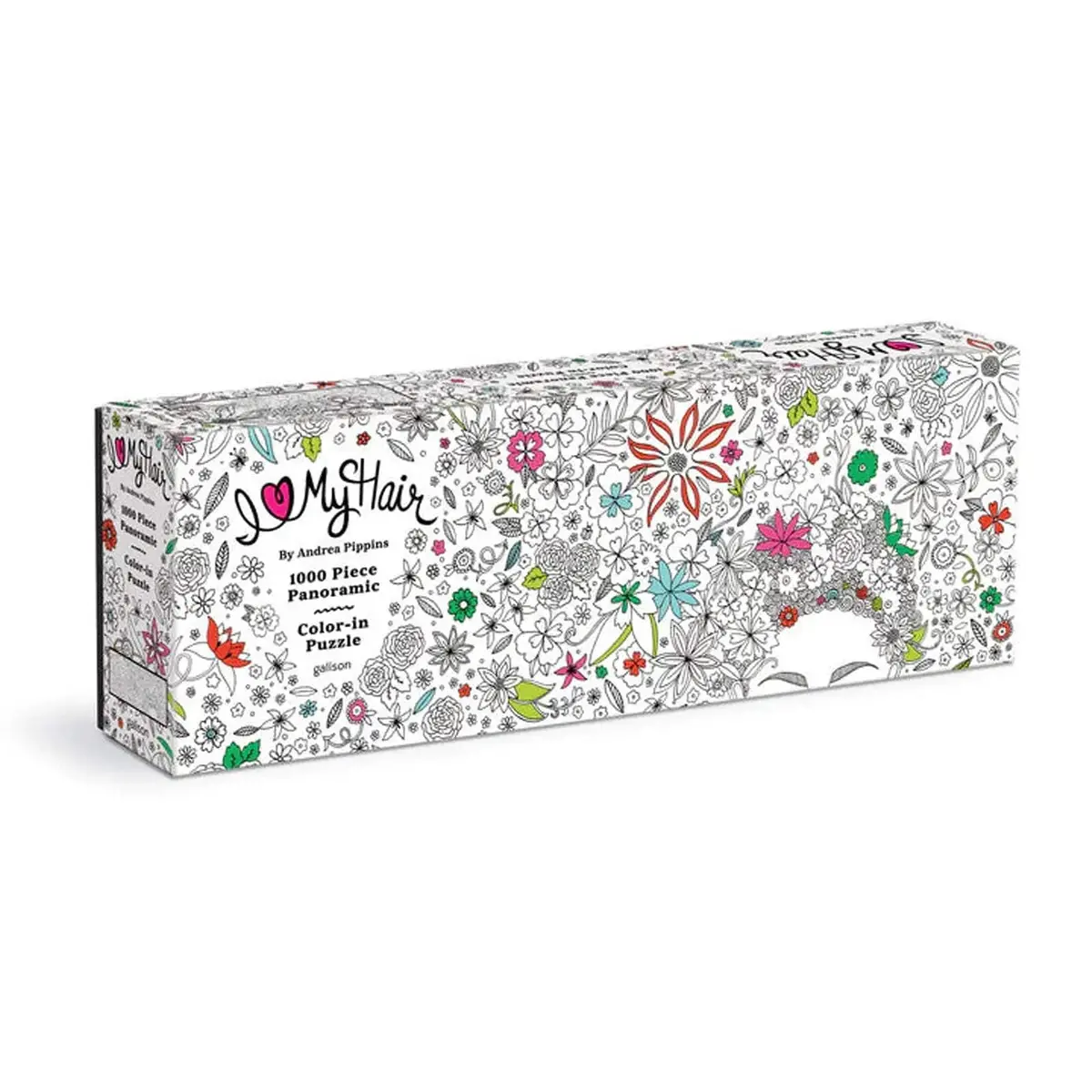 Flowers In Your Hair Colour In Panoramic Jigsaw Puzzle 1000 Pieces 1