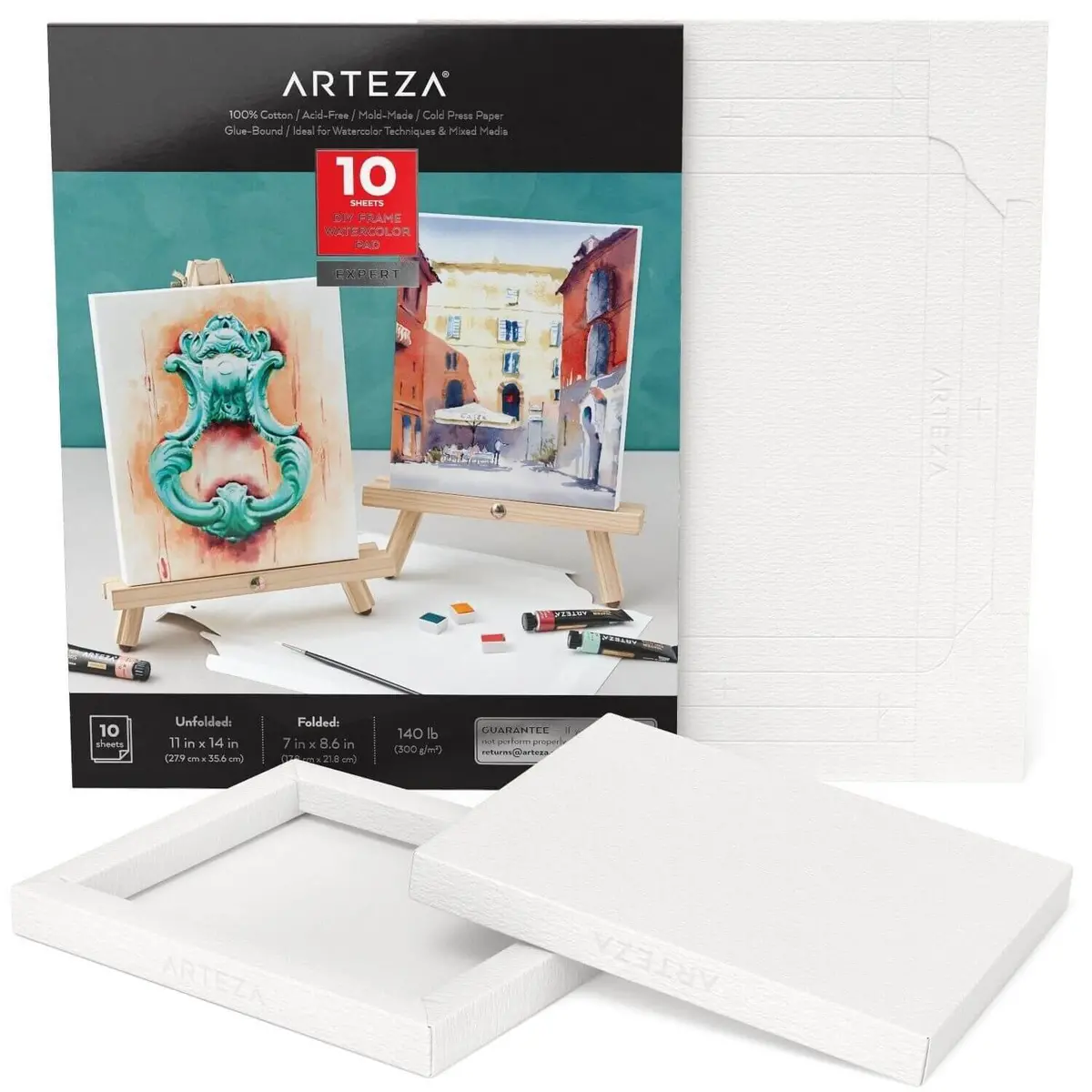 Arteza Expert Diy Frame Watercolour Pad 11" X 14" 10 Sheets 1
