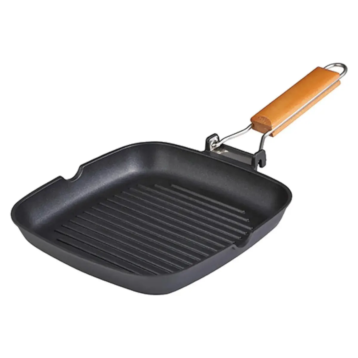 Bergner Grill Pan With Pouring Lip Folding Handle Aluminium 24Cm 1