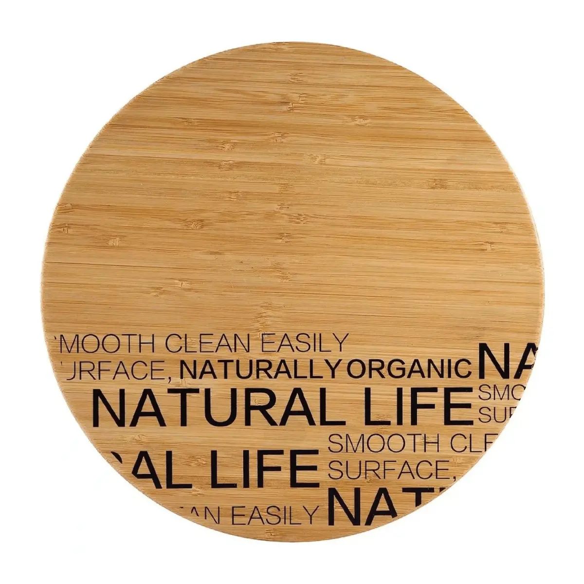 Bergner Natural Bamboo Round Circle Cutting Chopping Board 30Cm 1