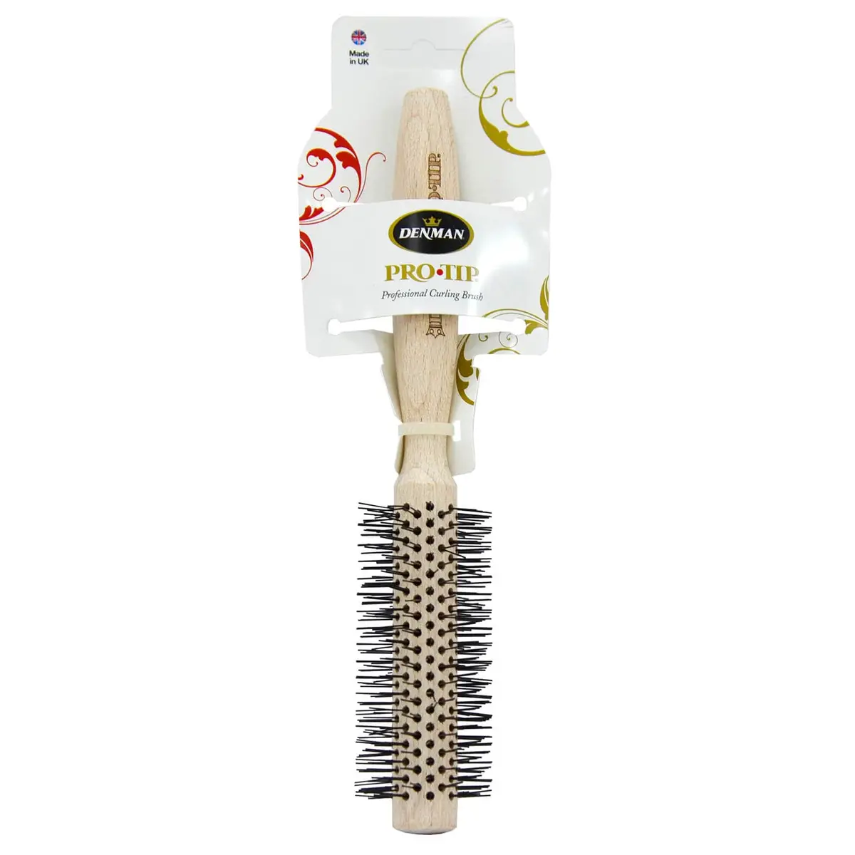 Denman Pro Tip Professional Curling Hair Brush Natural Wood 1
