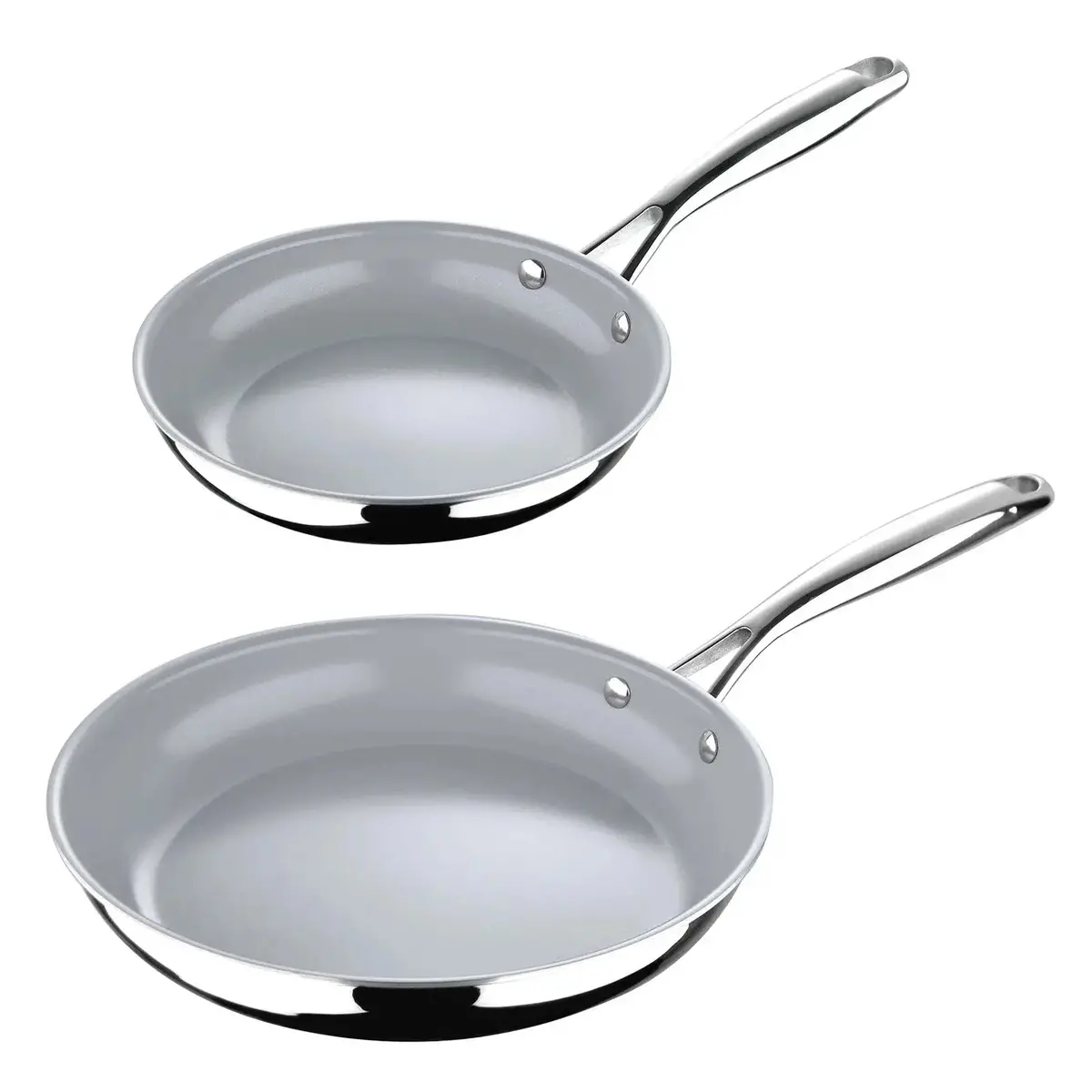 Masterpro Set Of 2 Frying Pans Ceramic Coated Non-Stick 20Cm/26Cm 1