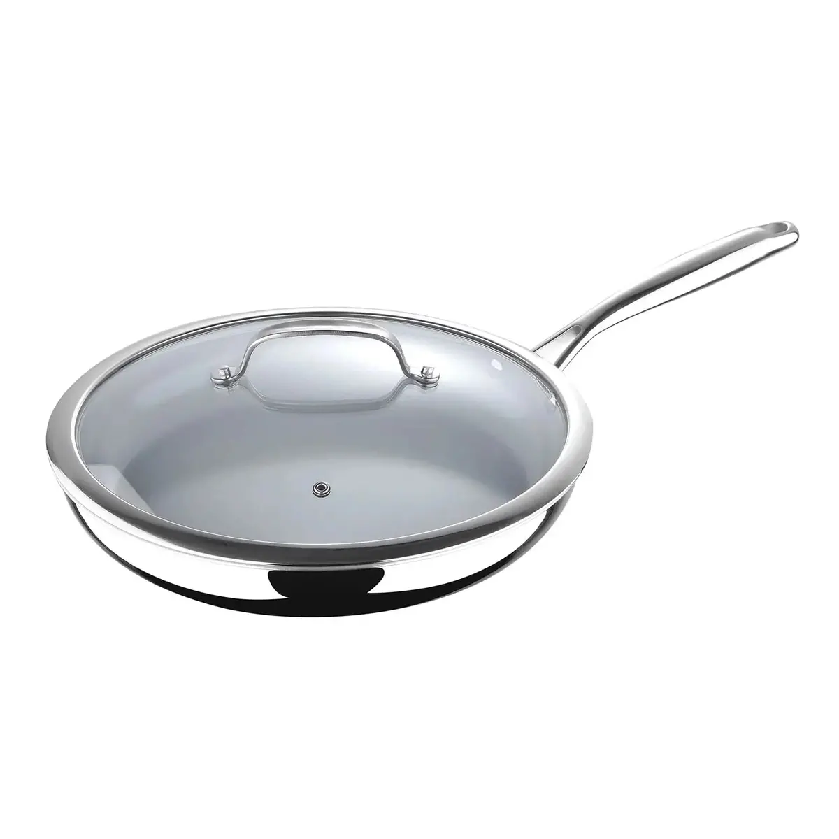 Masterpro Frying Pan With Glass Lid Ceramic Coated Non-Stick 30Cm 1