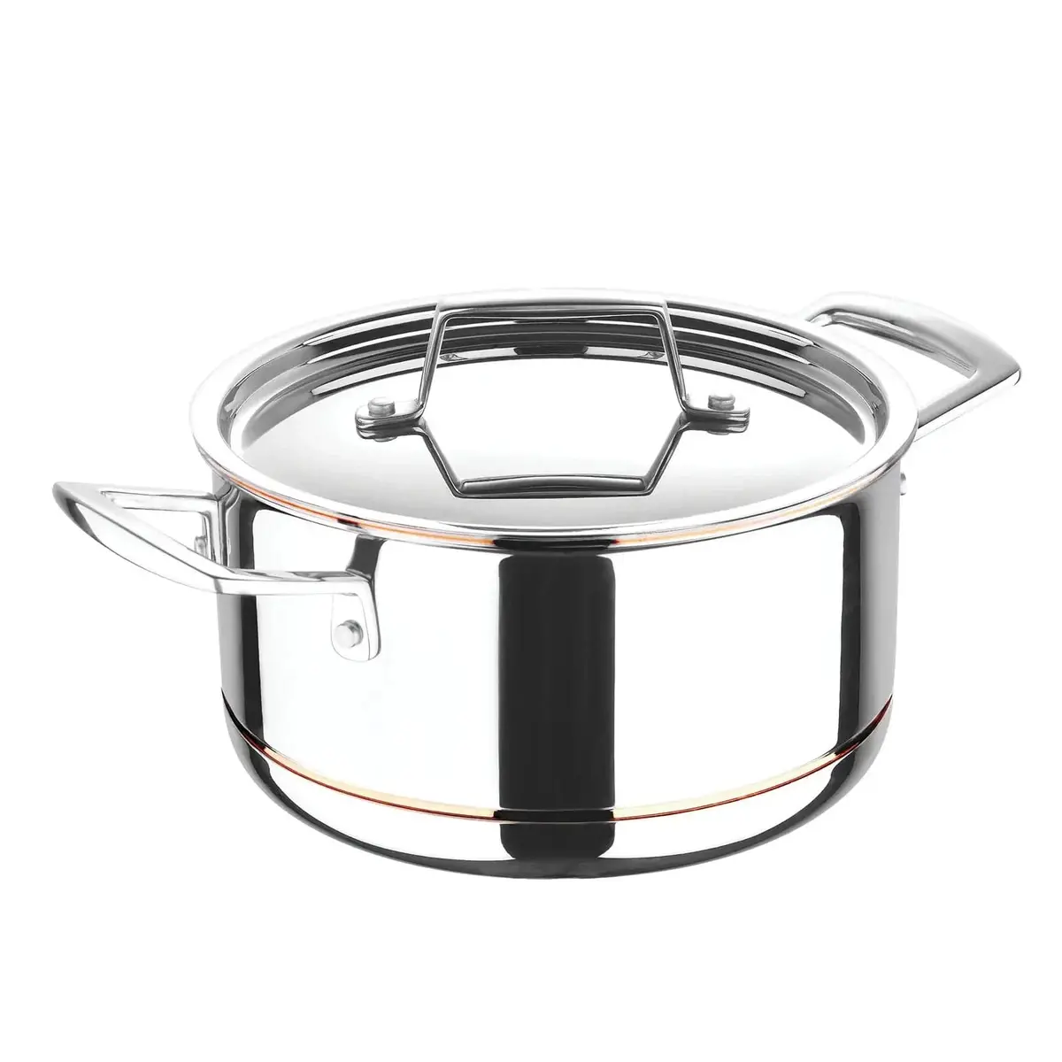 Masterpro 5Cx Soup Pot With Lid Five Ply Stainless Steel 3.3L 1