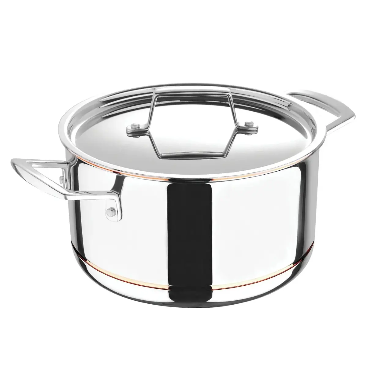 Masterpro 5Cx Casserole Dish With Lid Five Ply Stainless Steel 4.7L 1