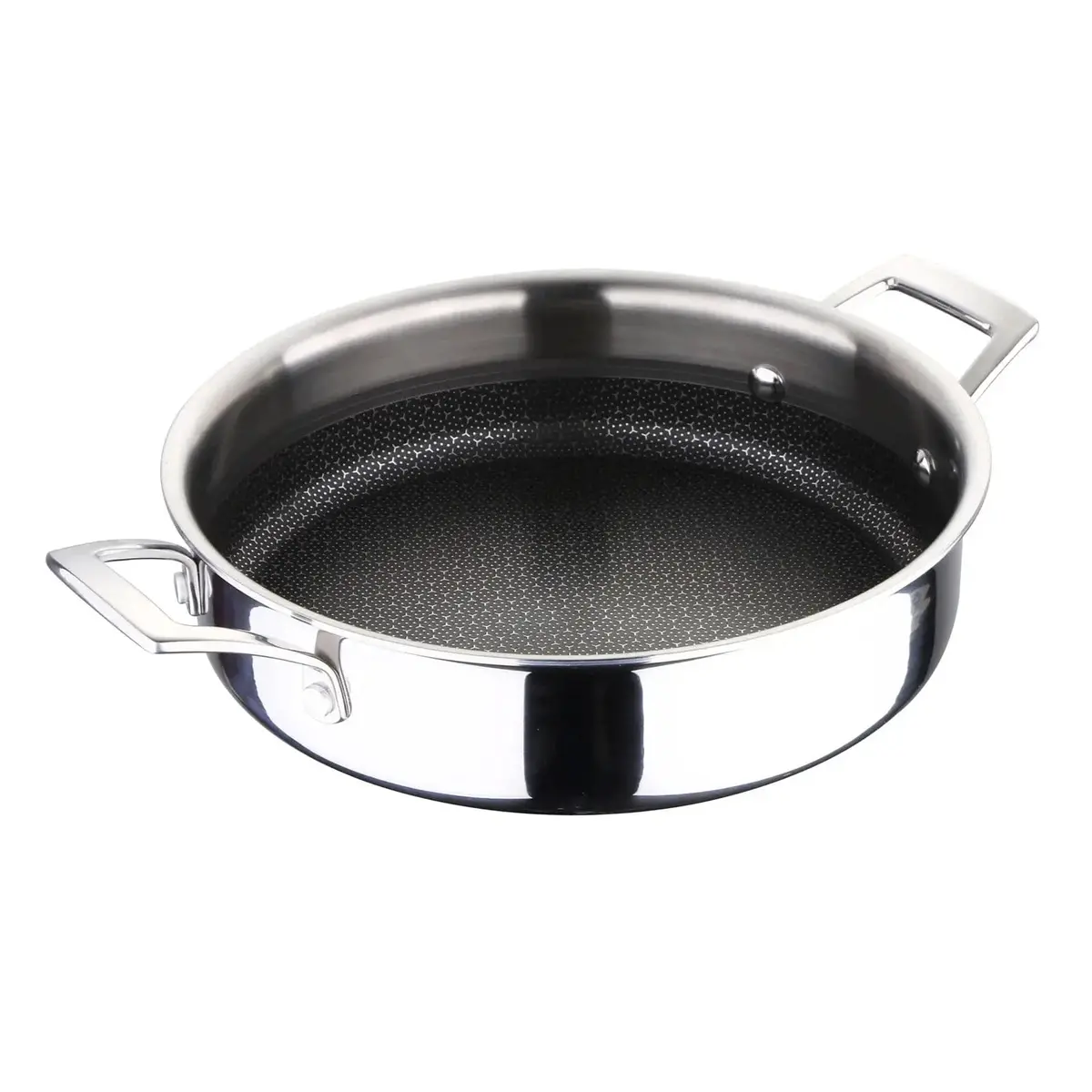 Masterpro Hi-Tech 3 Shallow Casserole Pot Stainless Steel 24Cm 1