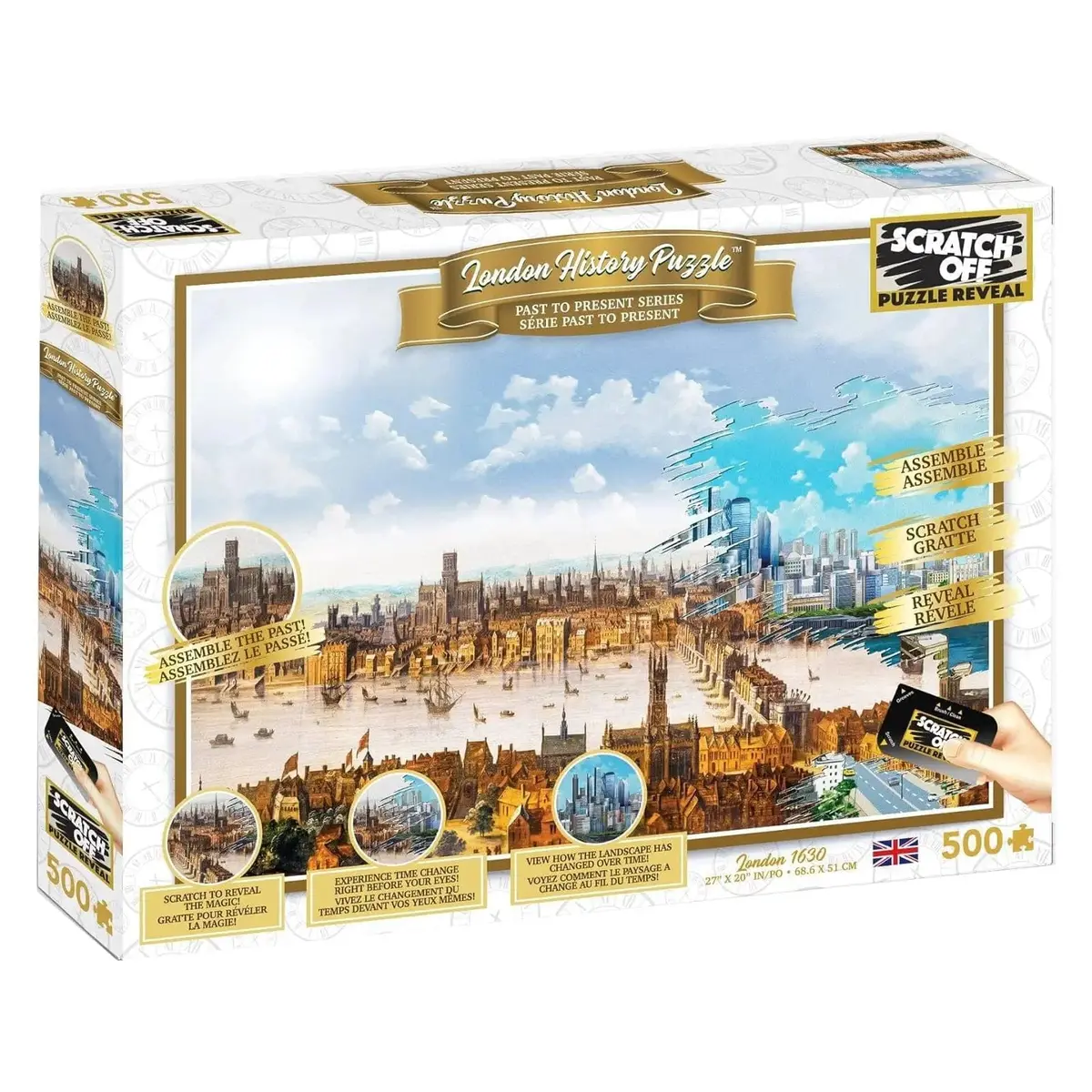 World City History Scratch Off Jigsaw Puzzle Reveal 500 Pieces 1