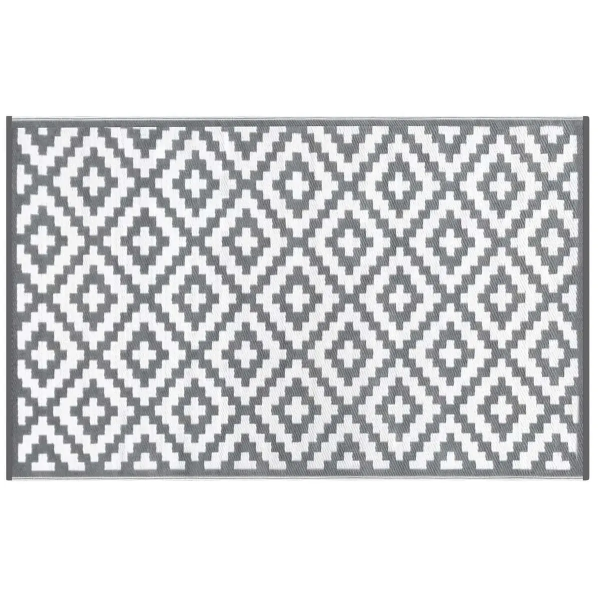 Outdoor Rug White Diamond Garden Mat Recycled Patio Balcony 1