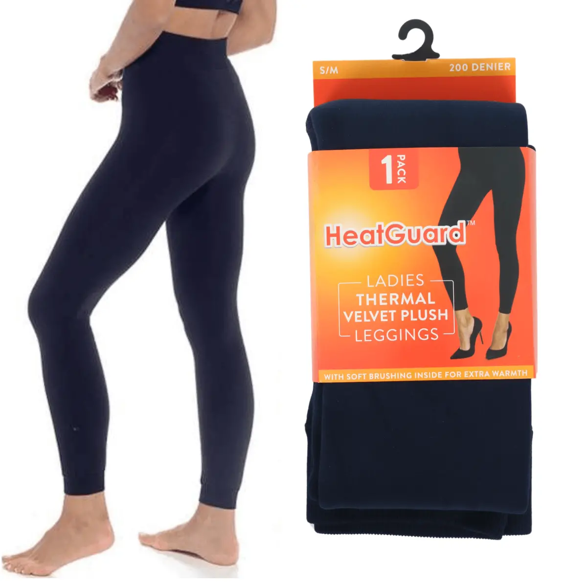 Womens Heatguard Thermal Velvet Plush Leggings 200 Denier Tog 2.2 1