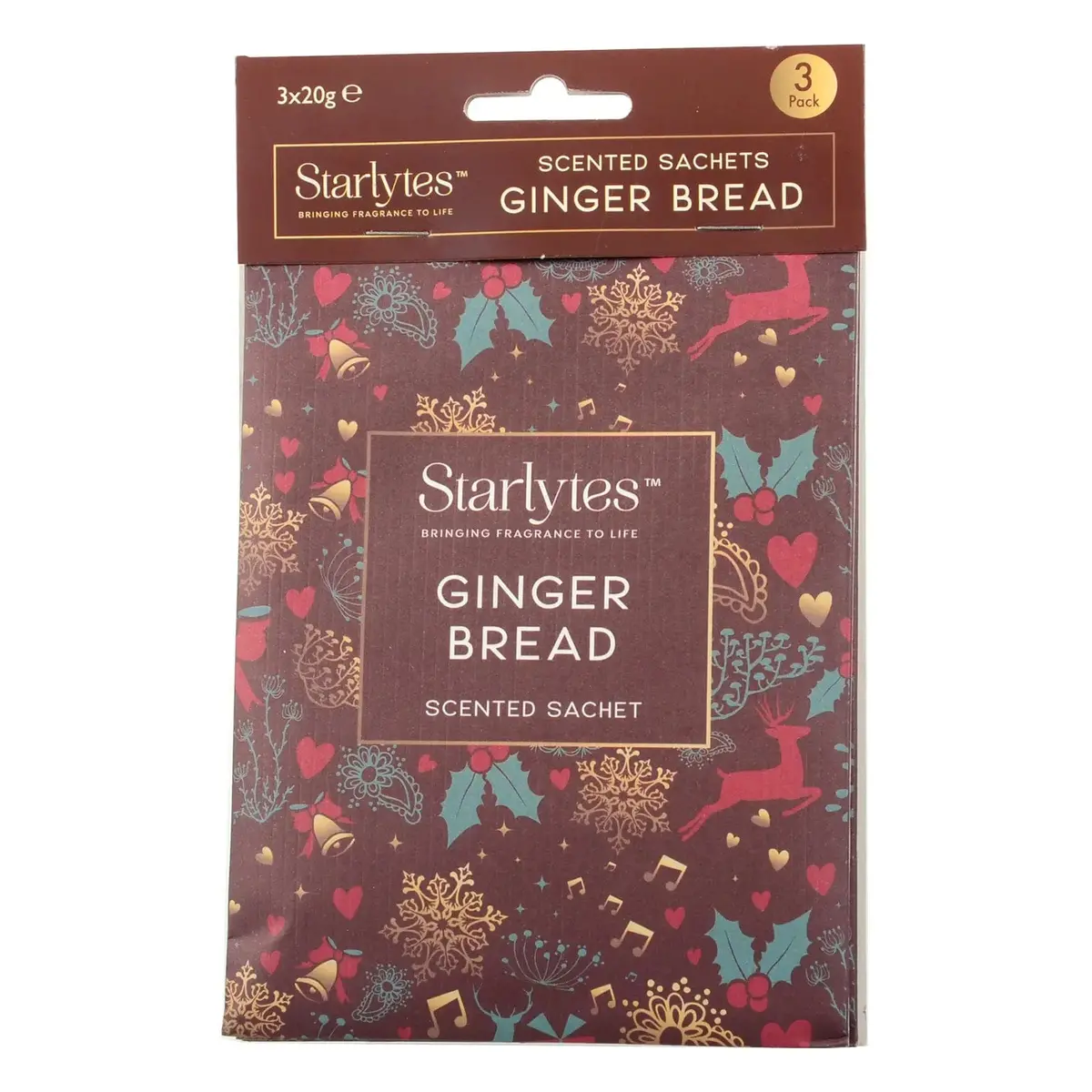 Starlytes Christmas Scented Sachets Festive Fragrance 3 X 20G 1