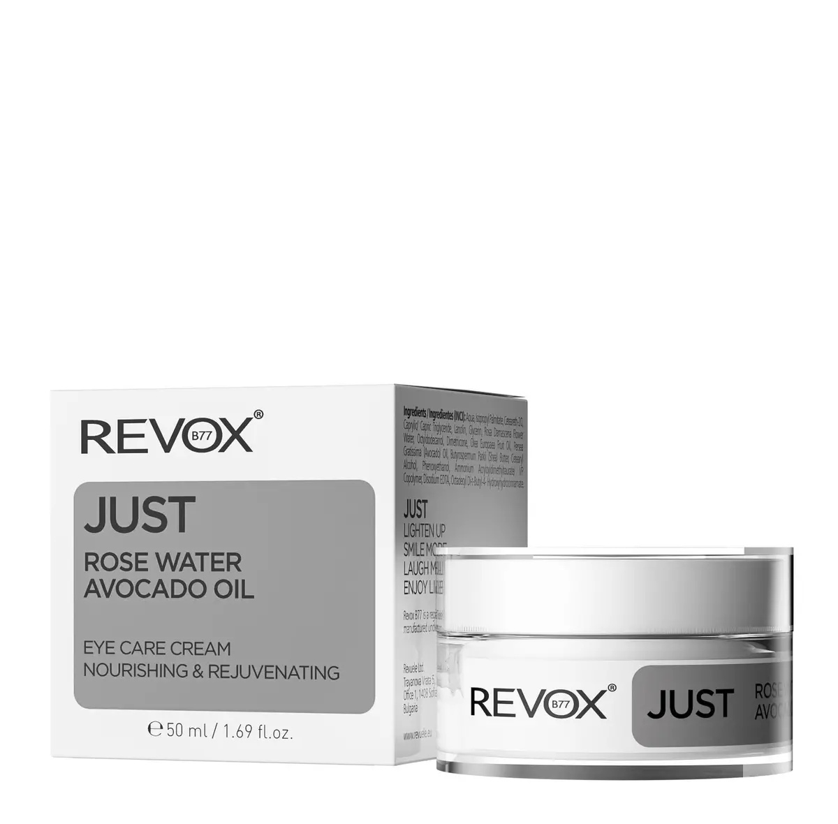 Crema De Ojos Con Agua De Rosas Y Aceite De Aguacate Rose Water Avocado Oil Eye Care Cream - Revox B77 1