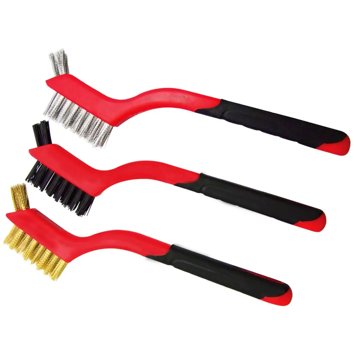 Amtech 3 Piece 2-In-1 Mini Wire Brush Set 1