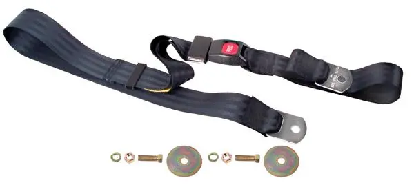 Seat Belt, Replacement, Black Buckle & Strap 1