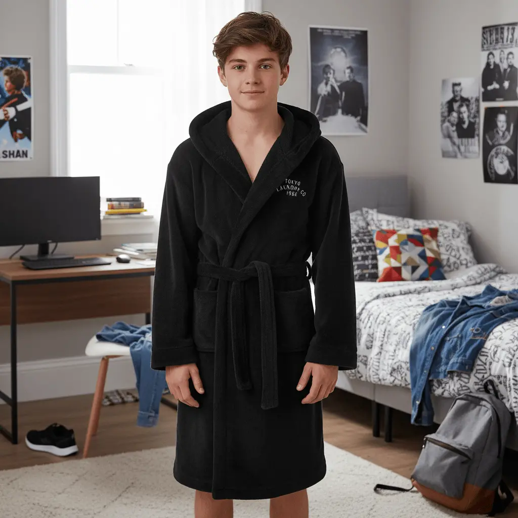 Boys Soft Fleece Dressing Gown Tokyo Laundry Anders 1