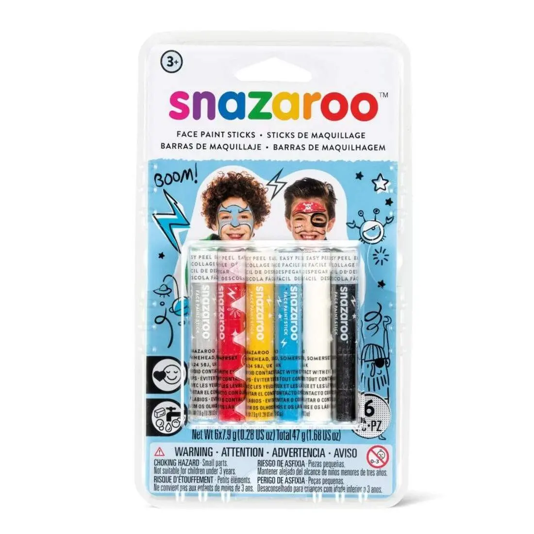 Snazaroo Face Painting Makeup Sticks Girls Boys Halloween 4