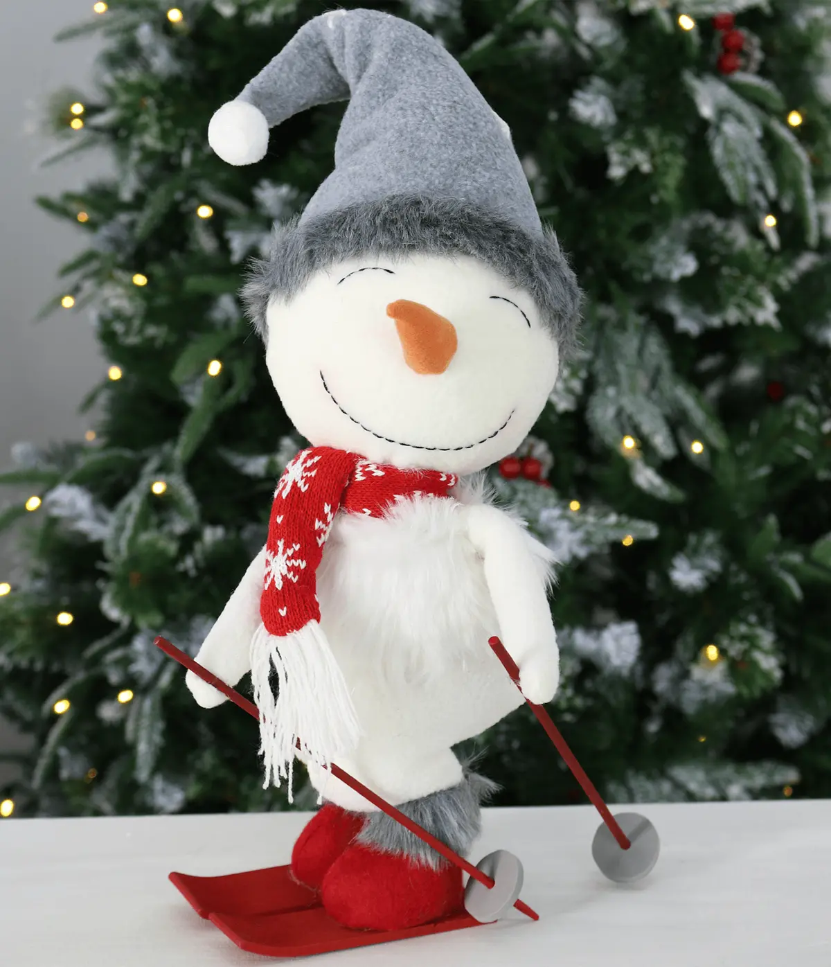 Novelty Skiing Snowman Christmas Xmas Decoration 40Cm 1