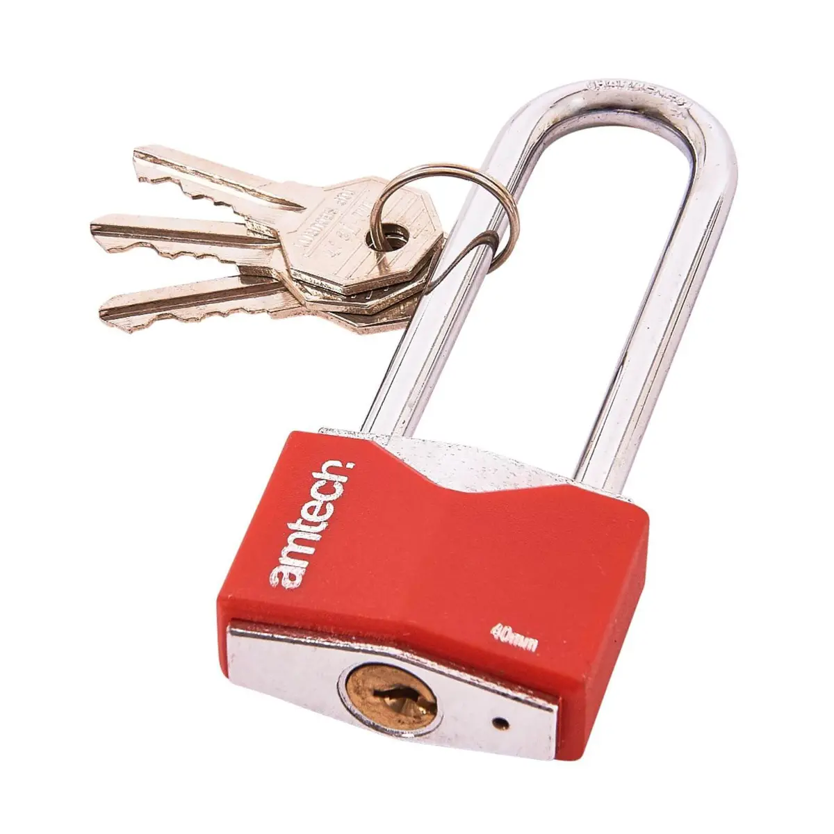 Amtech 40Mm Long Shackle Chrome Plated Padlock 1