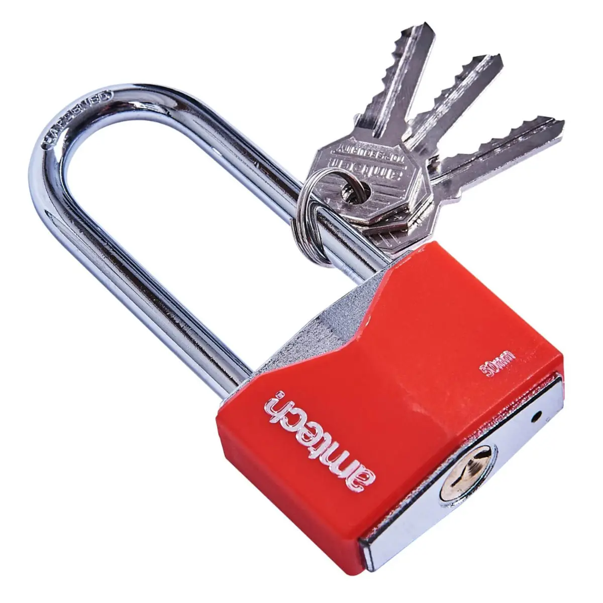 Amtech 50Mm Long Shackle Padlock Chrome Plated 1