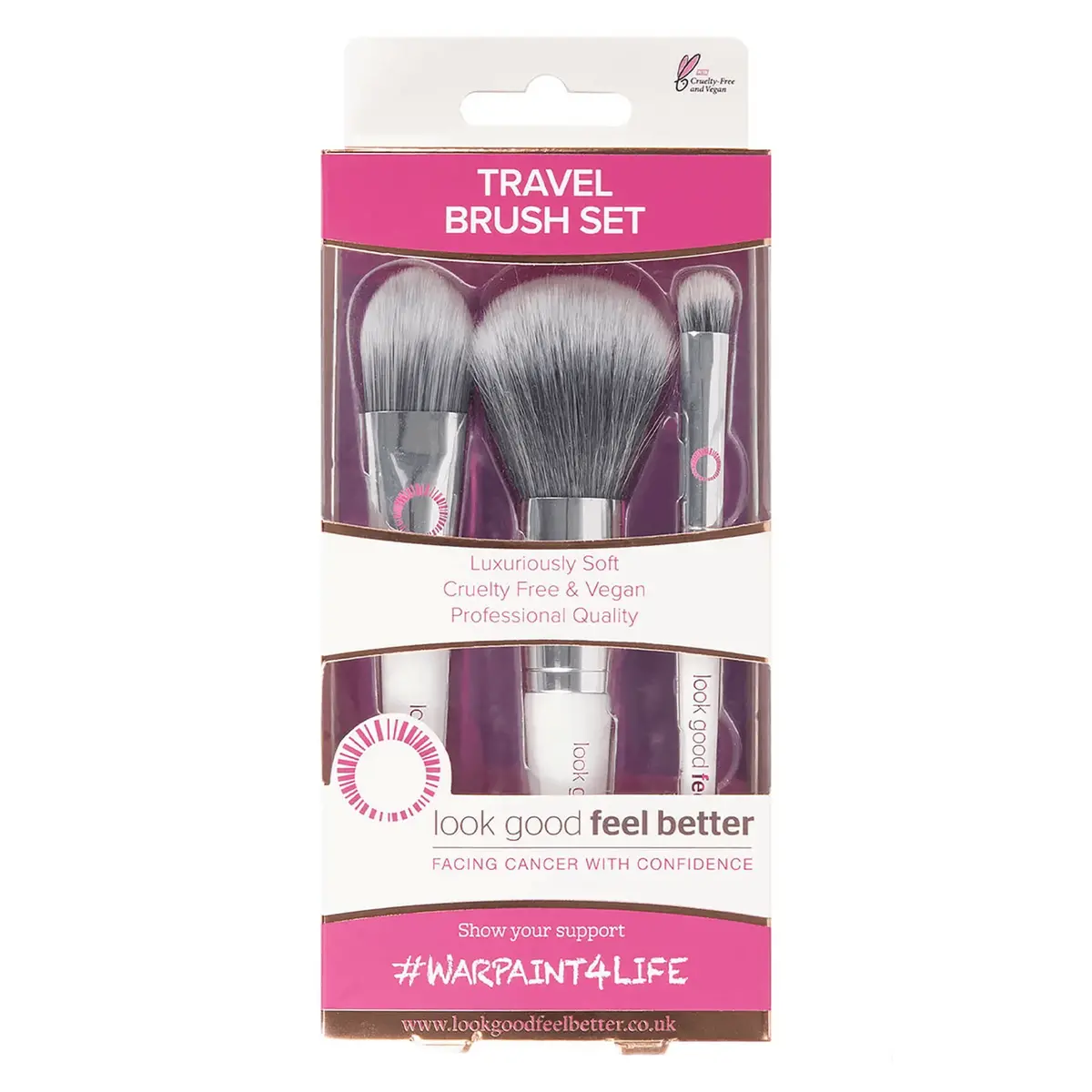 Look Good Feel Better Travel Size Soft 3Pc Makeup Brush Set 1