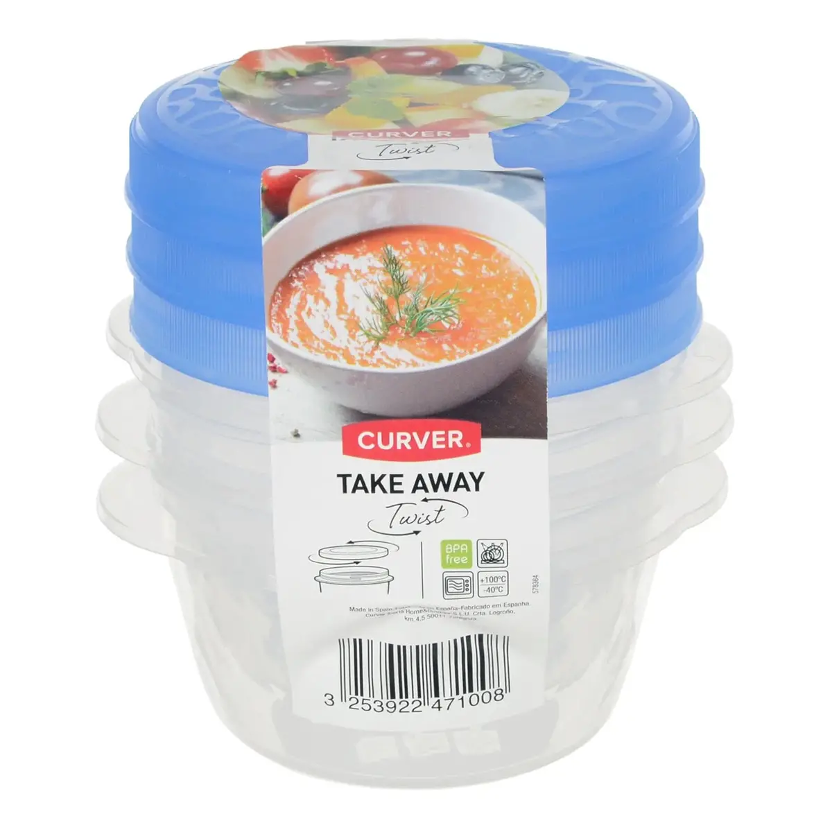 Curver Take Away Twist Lid Food Storage Containers Multipack 1