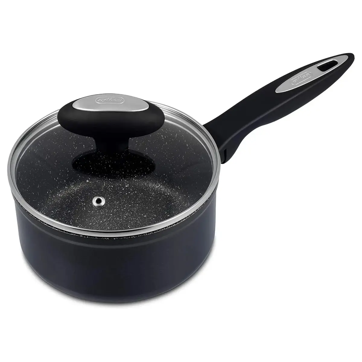 Zyliss Ultimate Non-Stick Saucepan With Lid For All Hobs Black 1